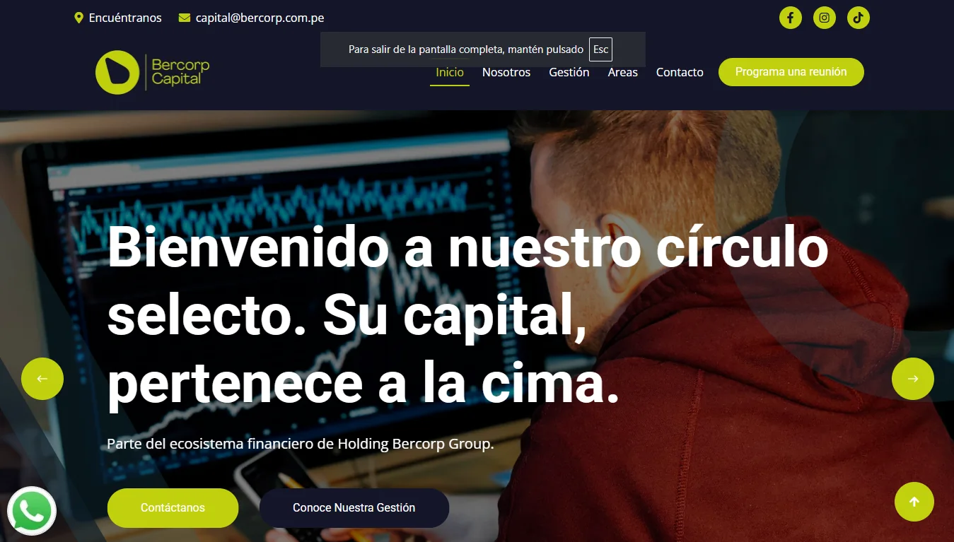 Sitio web Bercorp Capital
