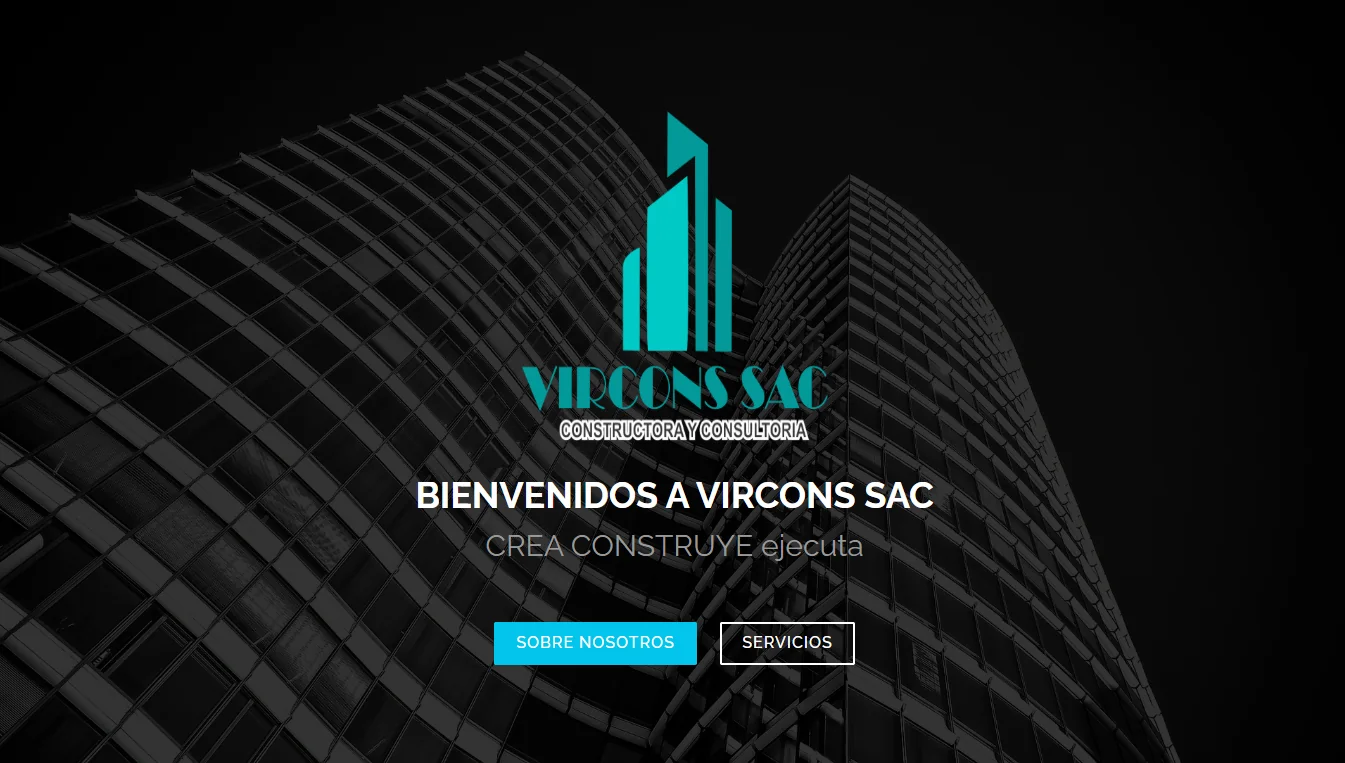 Sitio web Constructora Vircons SAC