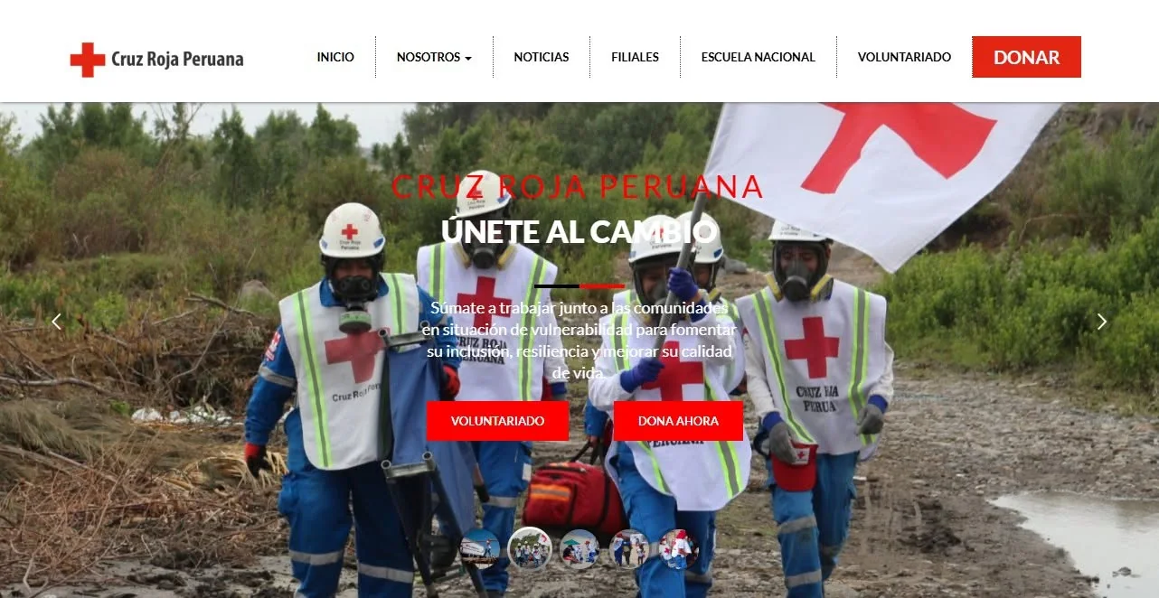 Sitio web Cruz Roja Peruana
