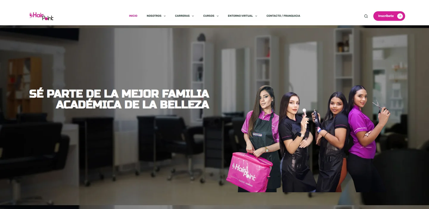 Sitio web HairPoint Institute