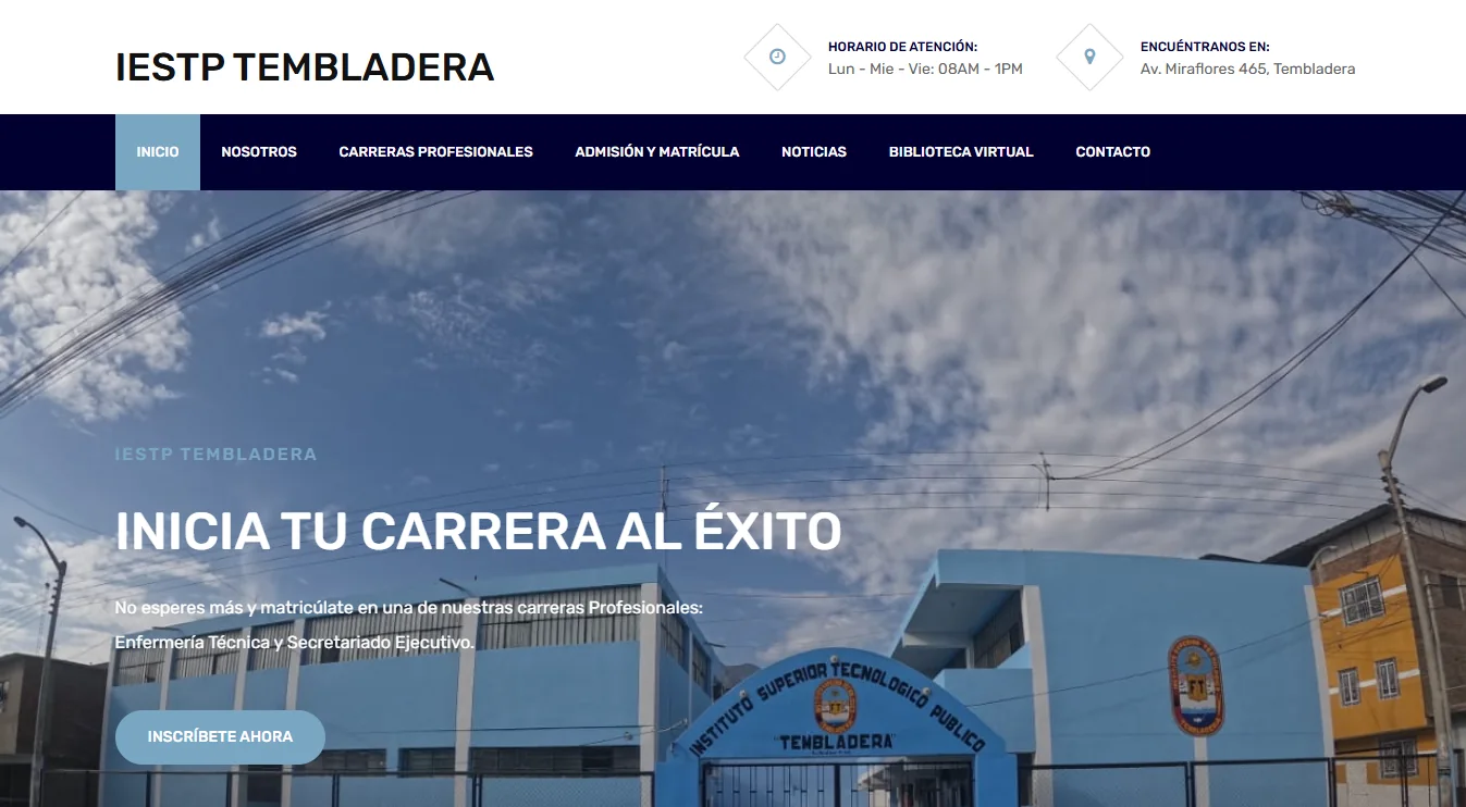 Sitio web IESTP Tembladera