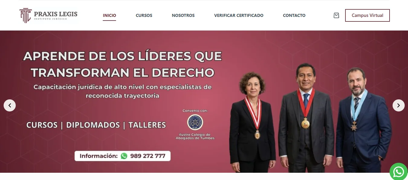 Sitio web Praxis Legis